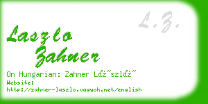 laszlo zahner business card